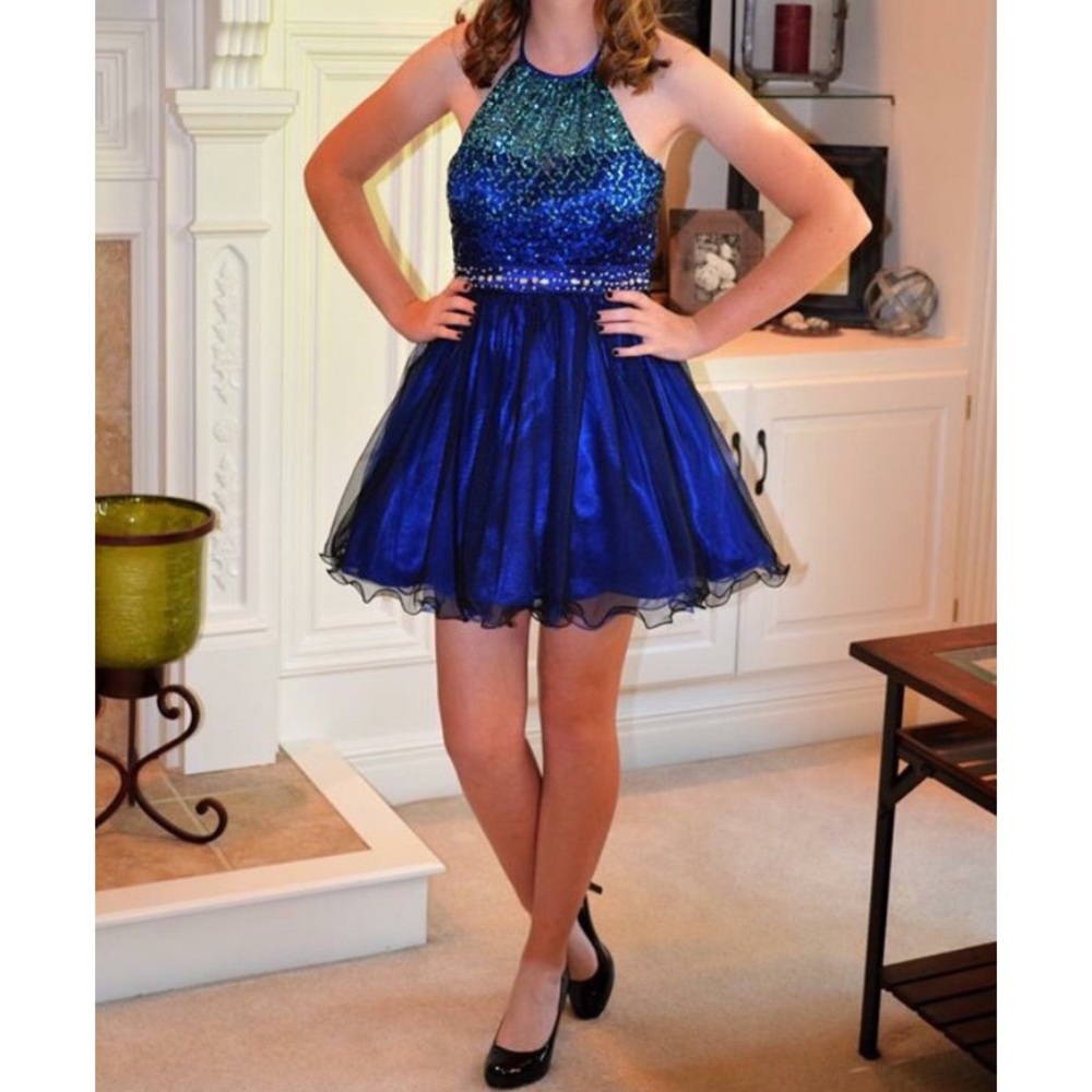 Blue Formal Dress (size 2)